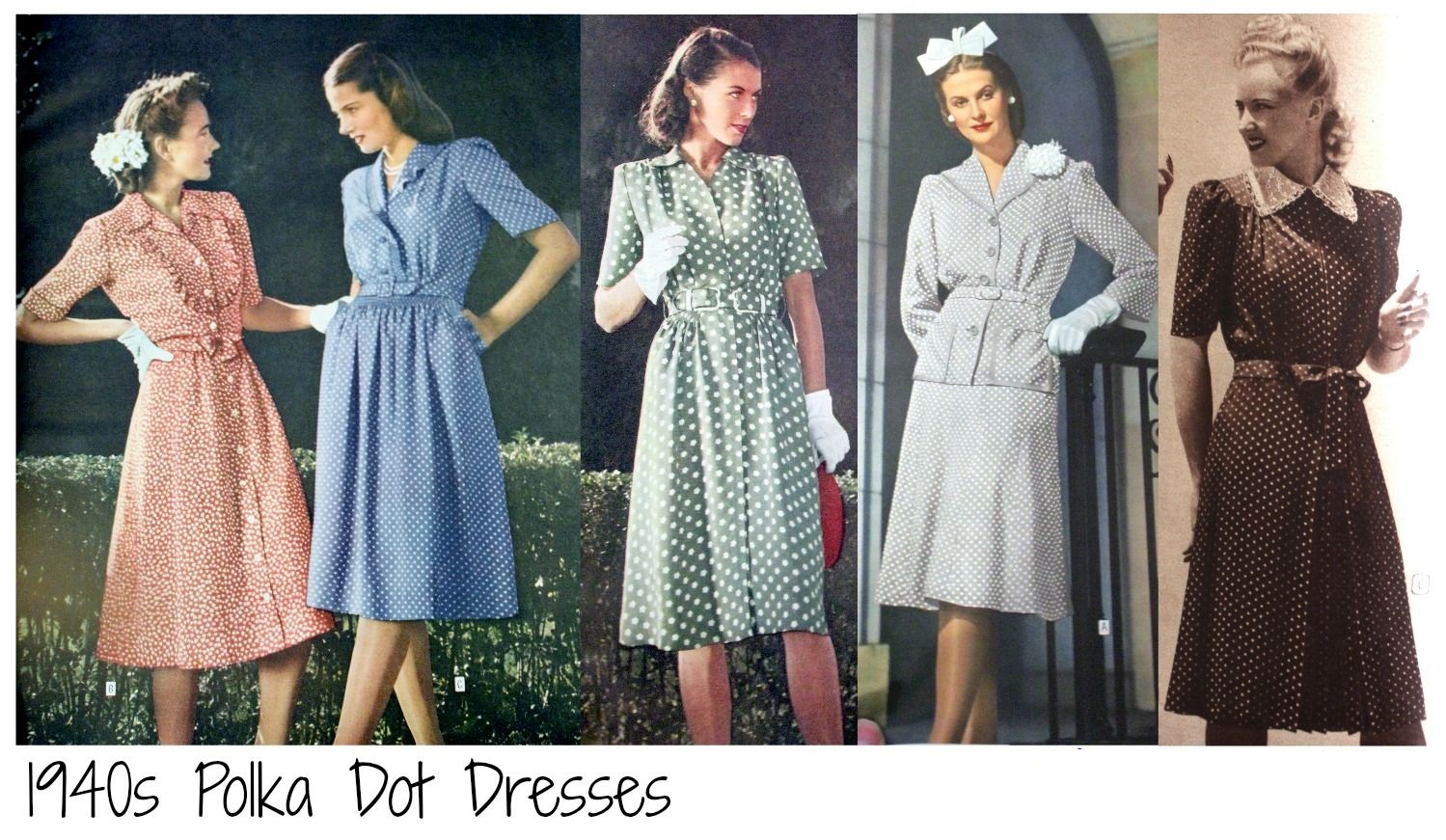 Vintage Dresses Stand 1940s