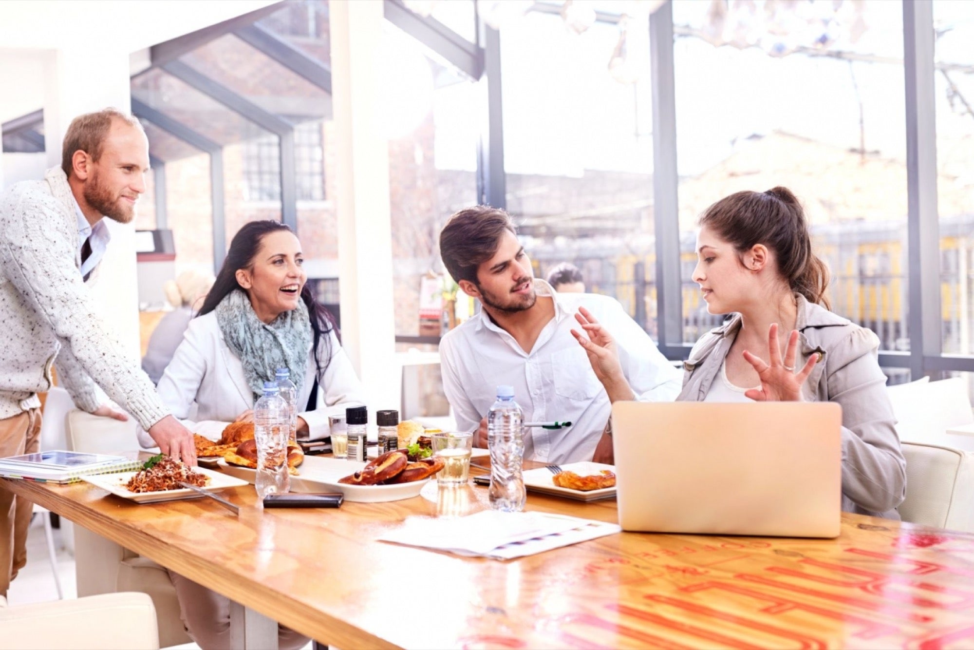 business people on lunch