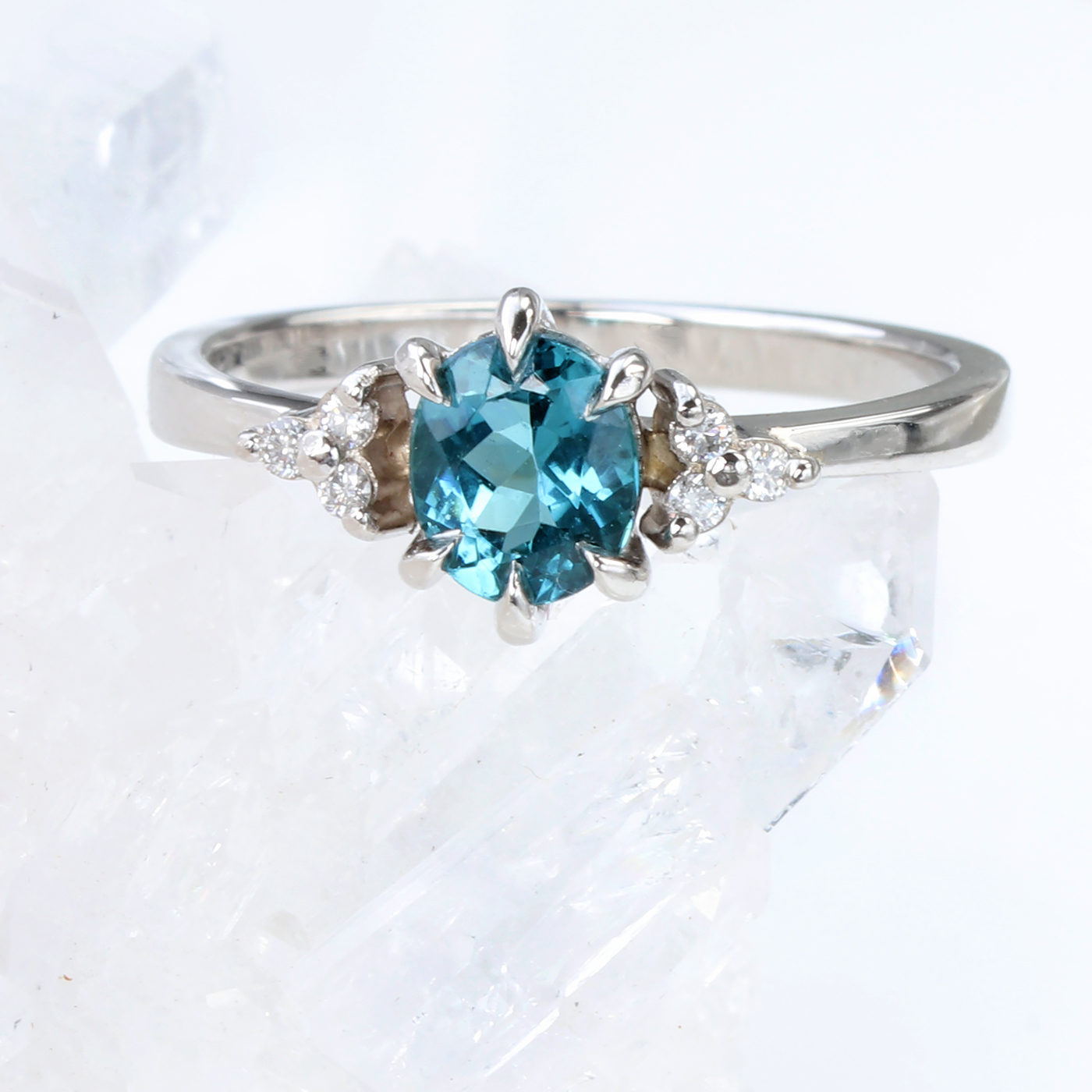 Perfect Gemstone Diamond Engagement Ring